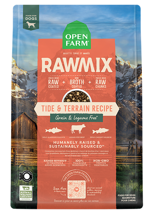 Open Farm RawMix Tide & Terrain Dog — manufacturer recipe-family image; packaging size may differ