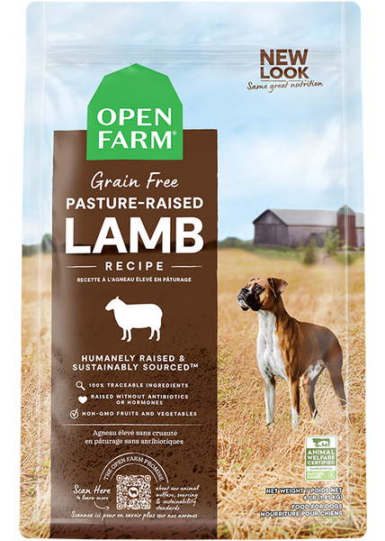 Open Farm Grain Free Pasture Raised Lamb Dog — manufacturer recipe-family image; packaging size may differ
