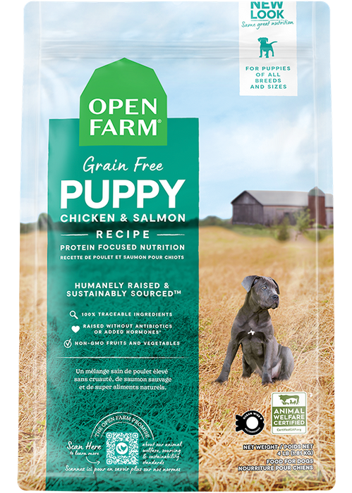 Open Farm Grain Free Chicken & Salmon Puppy — manufacturer recipe-family image; packaging size may differ