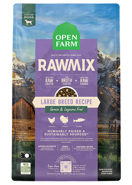 RawMix Large Breed Grain-Free Dog Kibble — 20 lb