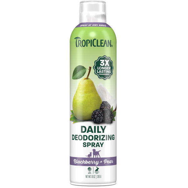 TropiClean Blackberry + Pear Deodorizing Pet Spray, 10oz — 10oz retail package
