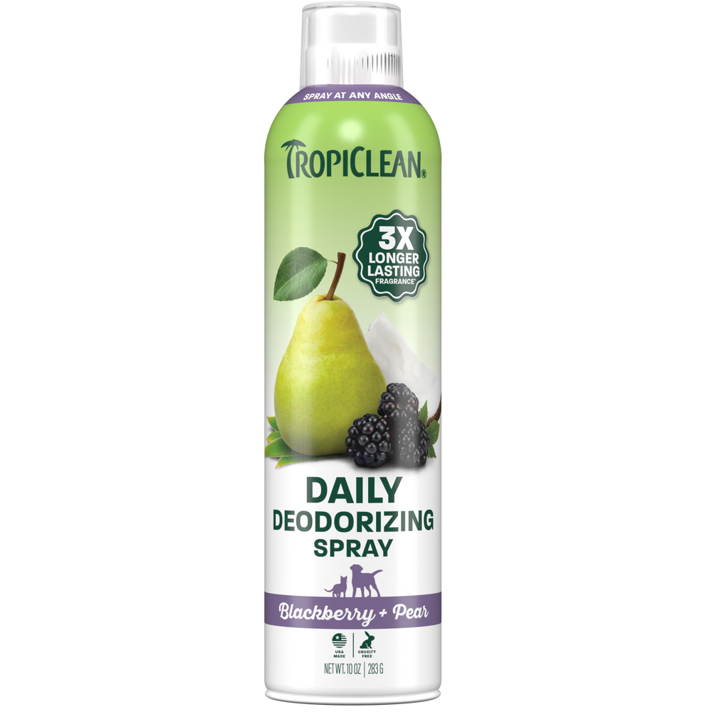 TropiClean Blackberry + Pear Deodorizing Pet Spray, 10oz — 10oz retail package