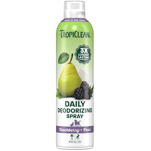 TropiClean Blackberry + Pear Deodorizing Pet Spray, 10oz — 10oz retail package