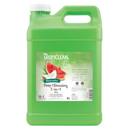 TropiClean Watermelon Deep Cleansing 2-in-1 Shampoo and Conditioner, 2.5 gal — 2.5 gal retail package