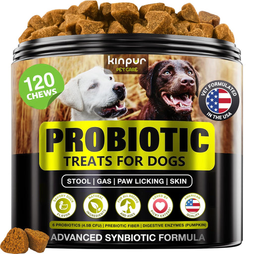 Kinpur Probiotic Soft Chews for Dogs, Duck, 120 Count