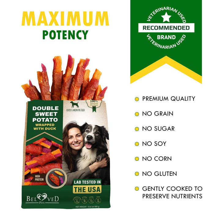 Beloved Pets Duck-Wrapped Sweet Potato Dog Treats, 10.6 oz