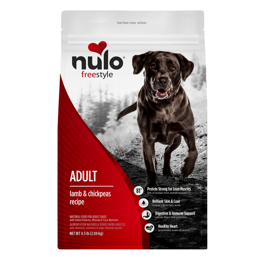 Nulo FreeStyle Lamb & Chickpeas Recipe for Dogs - 4.5 lb bag - front package