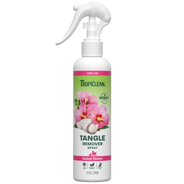 TropiClean Island Bloom Tangle Remover Pet Spray, 8oz — 8oz retail package