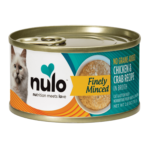 Nulo Finely Minced Chicken & Crab Recipe for Cats 2.8 oz can, sold as case of 12