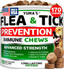YUMA'S Flea & Tick Soft Chews for Dogs, Bacon Flavor, 170 Count