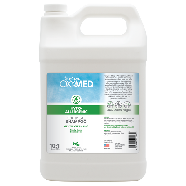 TropiClean OxyMed Hypoallergenic Shampoo for Pets, 1 gal — 1 gal retail package