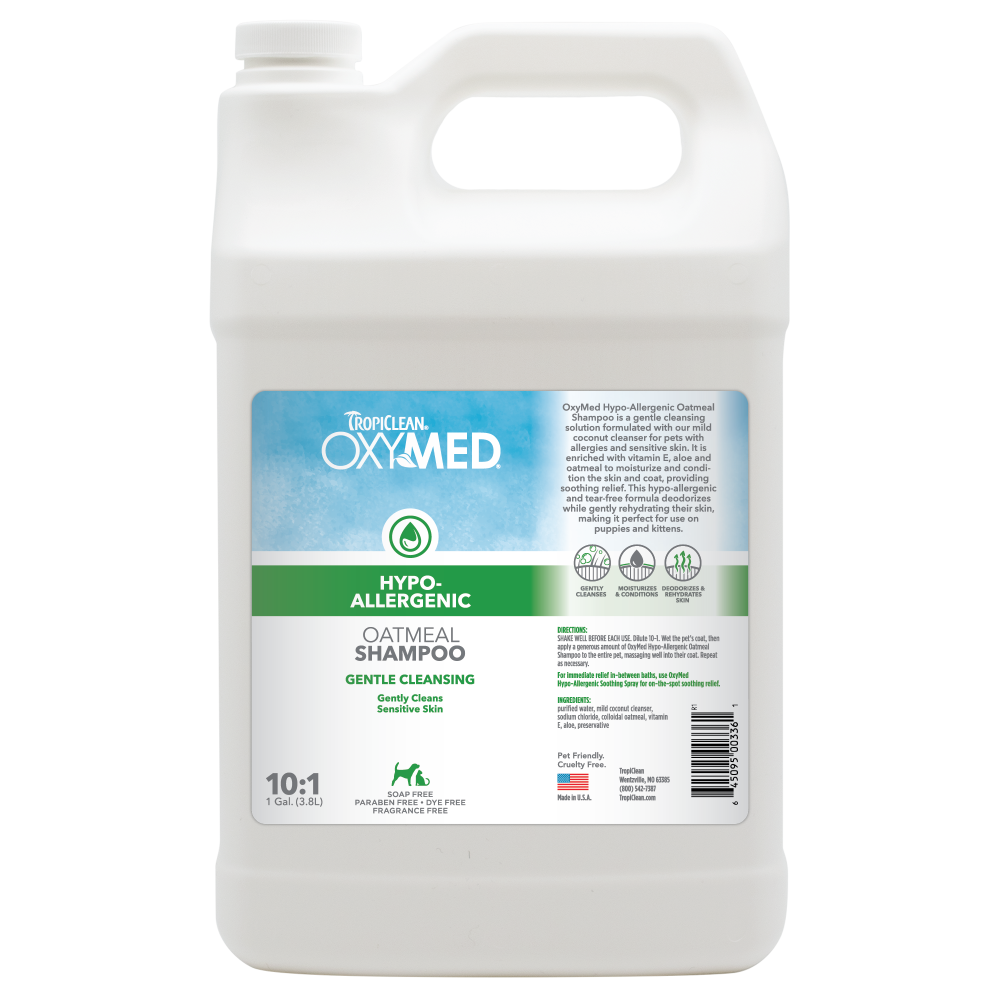 TropiClean OxyMed Hypoallergenic Shampoo for Pets, 1 gal — 1 gal retail package