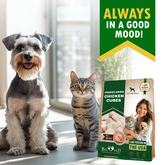 Beloved Pets Freeze-Dried Chicken Cubes for Cats & Dogs, 5.3 oz