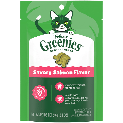 Greenies Feline Salmon Treat — manufacturer recipe-family image; package size may differ