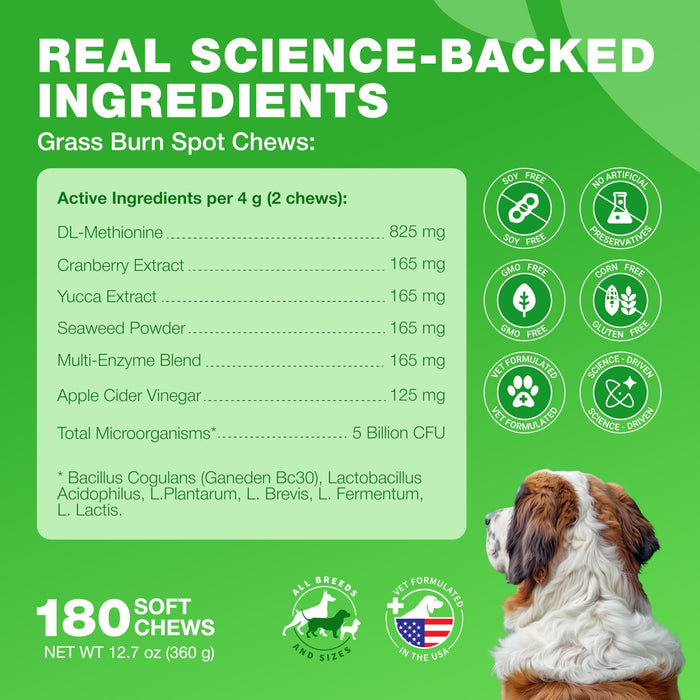 Chewia Green Lawn Soft Chews for Dogs, Duck Flavor, 180 Count
