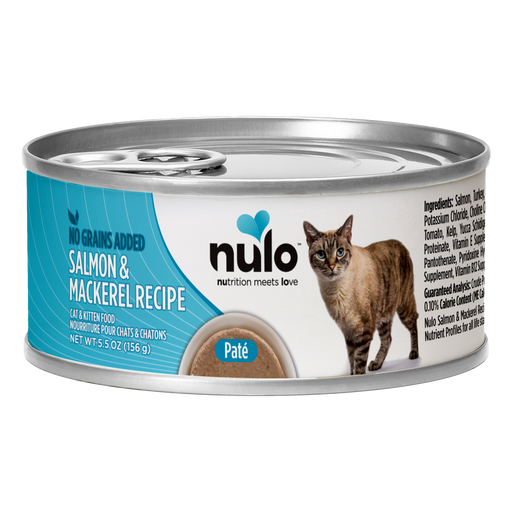 Nulo Paté Salmon & Mackerel Recipe for Cats - 5.5 oz can - front package