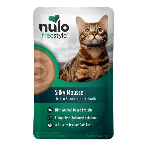 Nulo FreeStyle Silky Mousse Chicken & Duck Recipe for Cats - 2.8 oz pouch - front package