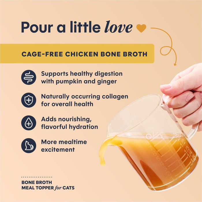 Instinct Cage-Free Chicken Bone Broth cat  product benefits and recipe information