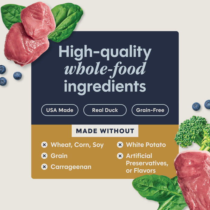 Instinct Flaked Duck Entrée cat  product benefits and recipe information