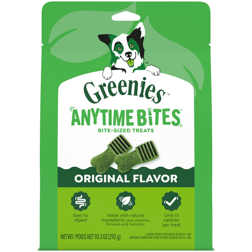 Greenies Anytime Bites Original Dog Treats — manufacturer recipe-family image; package size may differ