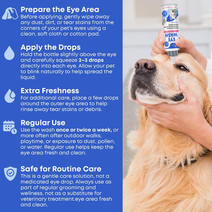 Beloved Pets Eye Wash for Dogs & Cats – 3.4 fl oz (100 mL)