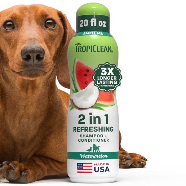 TropiClean Watermelon Refreshing Pet Shampoo & Conditioner, 20oz — 20oz retail package