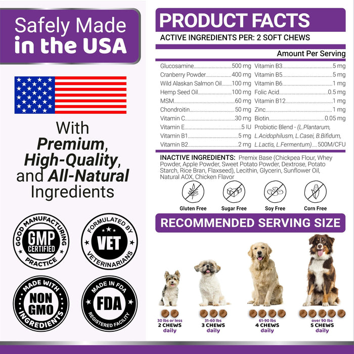 YUMA'S 23-in-1 Multivitamin Soft Chews for Dogs, Chicken Flavor, 2-Pack, 340 Count