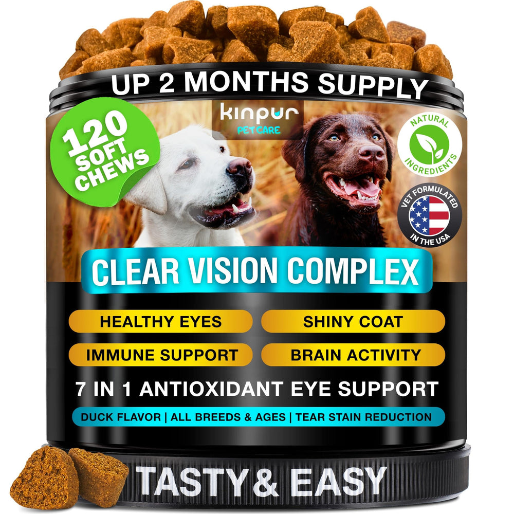 Kinpur Eye Support Soft Chews for Dogs, Duck, 120 Count