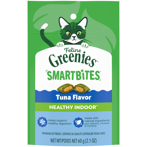 Greenies Healthy Indoor Smartbites Tuna Cat Treats — manufacturer recipe-family image; package size may differ