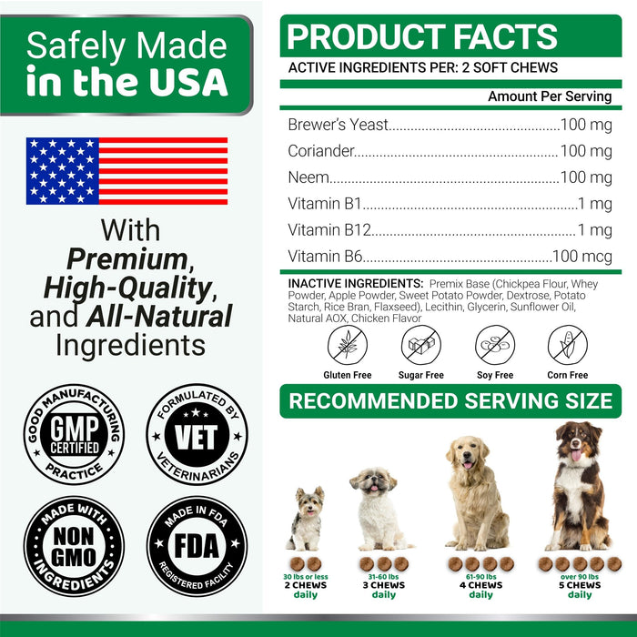 YUMA'S Flea & Tick Soft Chews for Dogs, 2-Pack, 340 Count