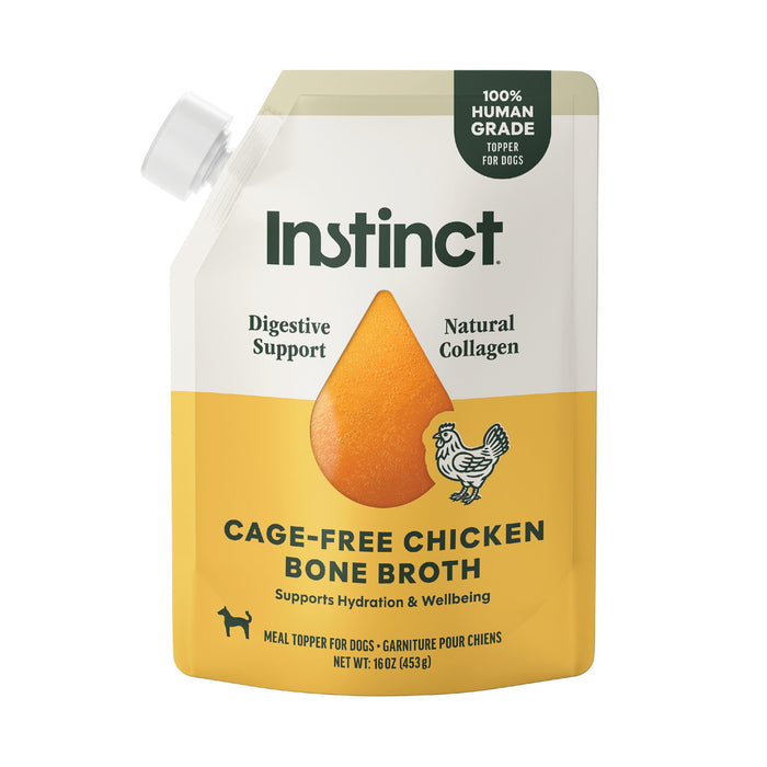 Instinct Cage-Free Chicken Bone Broth dog 16 oz. product benefits and recipe information