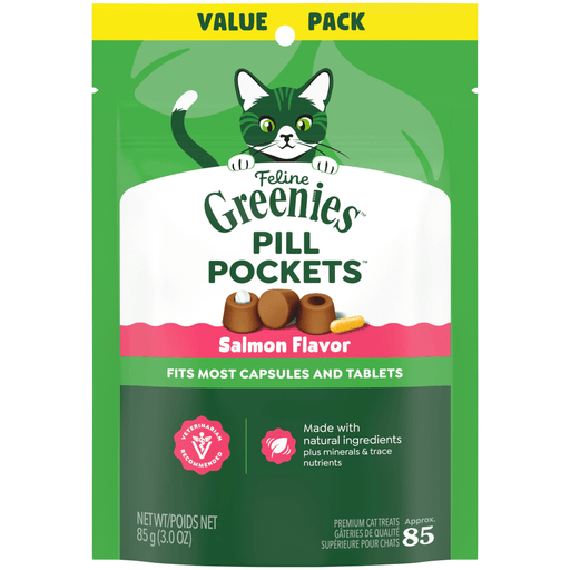 Greenies Feline Pill Pockets Value Size Salmon — manufacturer recipe-family image; package size may differ