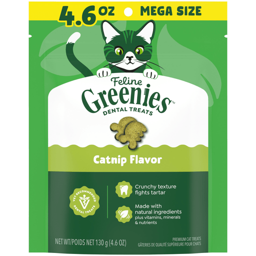 Greenies Feline Catnip Dental Treat — manufacturer recipe-family image; package size may differ