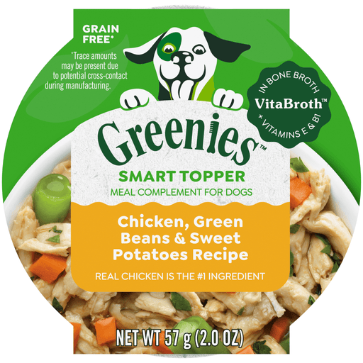 Greenies Chicken, Sweet Potato & Green Bean in Bone Broth Dog Food — Full Case — manufacturer recipe-family image; package size may differ