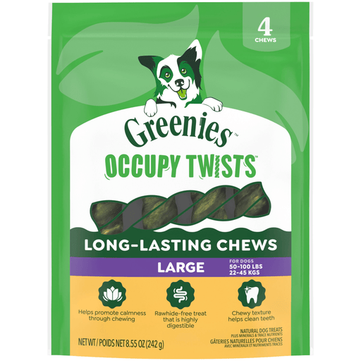Greenies Occupy Twists Dog Treats Large 8-count — manufacturer recipe-family image; package size may differ