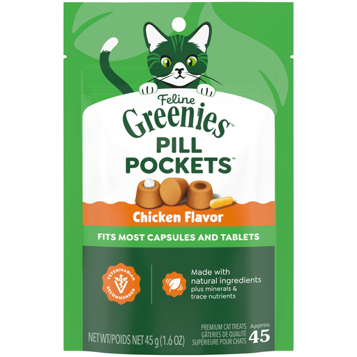 Greenies Feline Pill Pockets Value Size Chicken — manufacturer recipe-family image; package size may differ