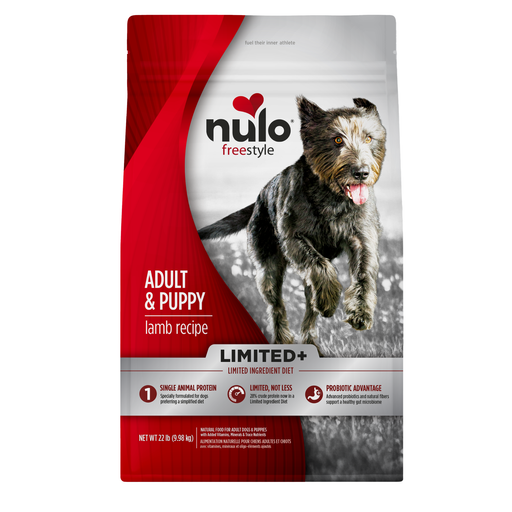 Nulo FreeStyle Limited+ Lamb Recipe for Dogs - 22 lb bag - front package