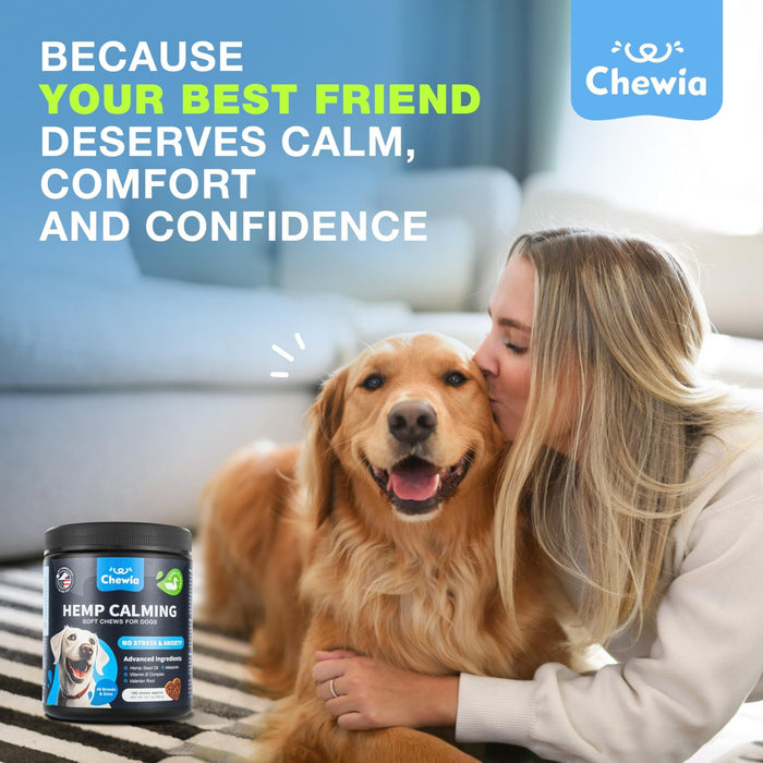 Chewia Hemp Calming Soft Chews for Dogs, Duck Flavor, 180 Count