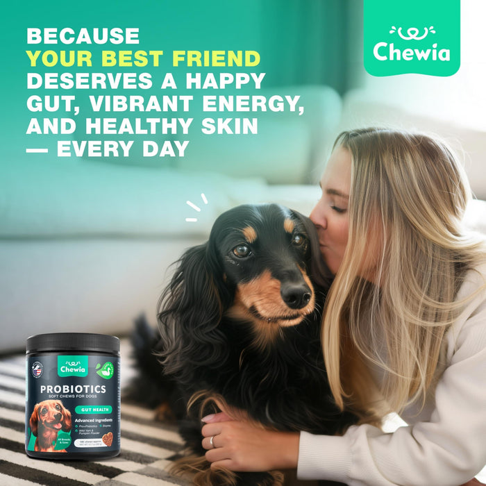 Chewia Probiotic Soft Chews for Dogs, Duck Flavor, 180 Count