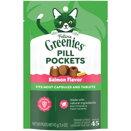 Greenies Feline Pill Pockets Value Size Salmon — manufacturer recipe-family image; package size may differ
