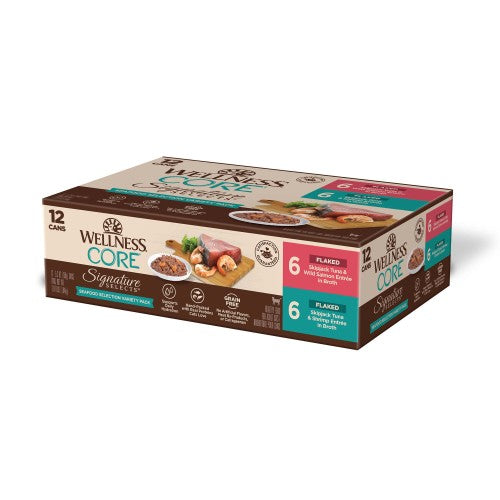 Wellness CORE SIGNATURE SELECTS Seafood Selection Variety Pack — 5.3-oz, case of 24; Case of 24 × 5.3-oz containers
