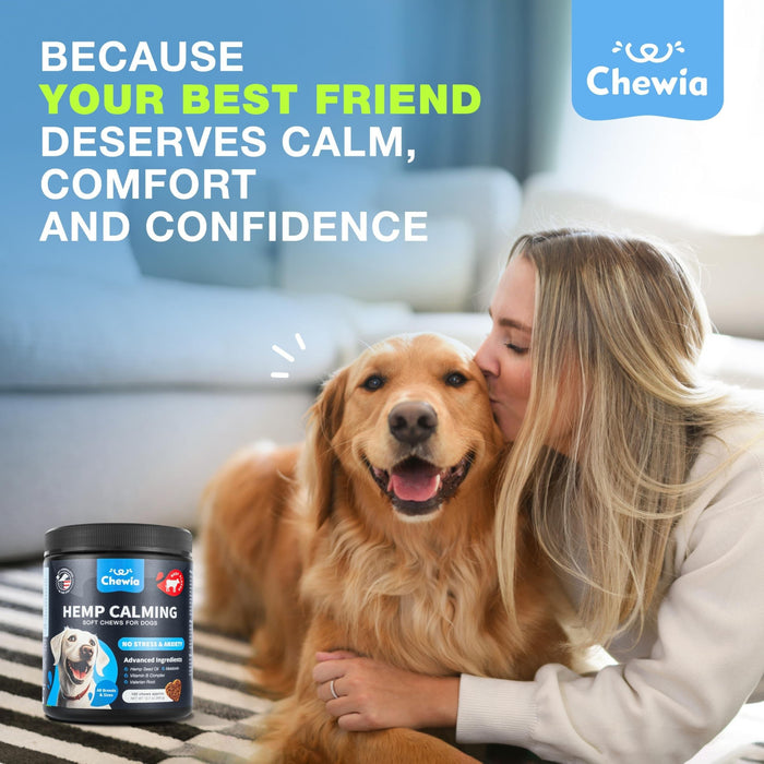 Chewia Hemp Calming Soft Chews for Dogs, Beef Flavor, 180 Count