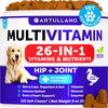 Artullano 26-in-1 Multivitamin Soft Chews for Dogs, Duck Flavor, 120 Count