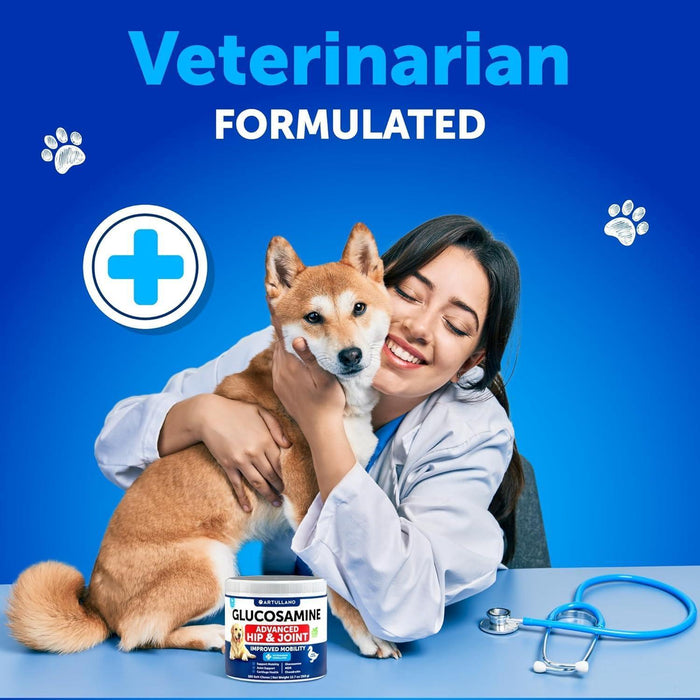 Artullano Glucosamine + Hemp Hip & Joint Soft Chews for Dogs, 120 Count