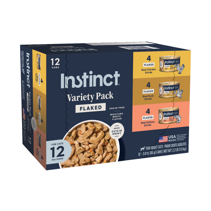 Instinct Flaked Entrées Variety Pack cat 3 oz. (Case of 12) product benefits and recipe information