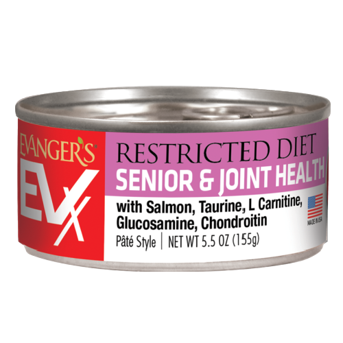 Evanger's EVx Restricted Diet Senior & Joint Health Wet Cat Food Salmon, 5.5 oz 24 cans