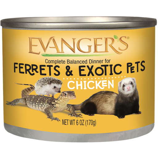 Evanger's Chicken Wet Ferret Food, 6-oz can, case of 12