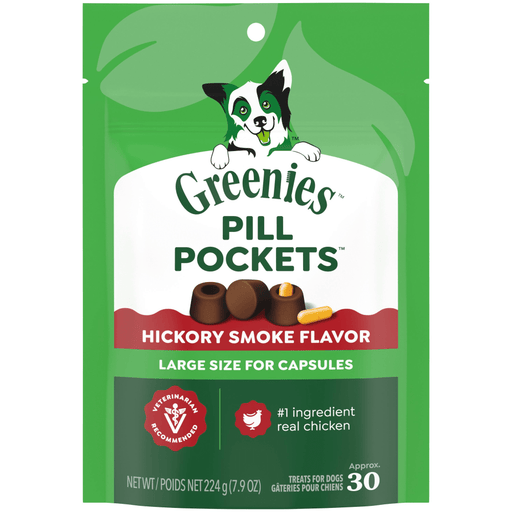 Greenies Pillpockets Capsule Hickory Smoked — manufacturer recipe-family image; package size may differ