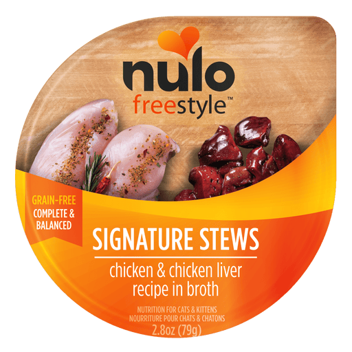 Nulo FreeStyle Signature Stews Chicken & Chicken Liver Recipe for Cats - 2.8 oz cup - front package