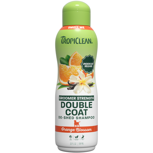TropiClean Orange Blossom Thick Double Coat Dog Shampoo, 20oz - Lined Cap — 20oz retail package